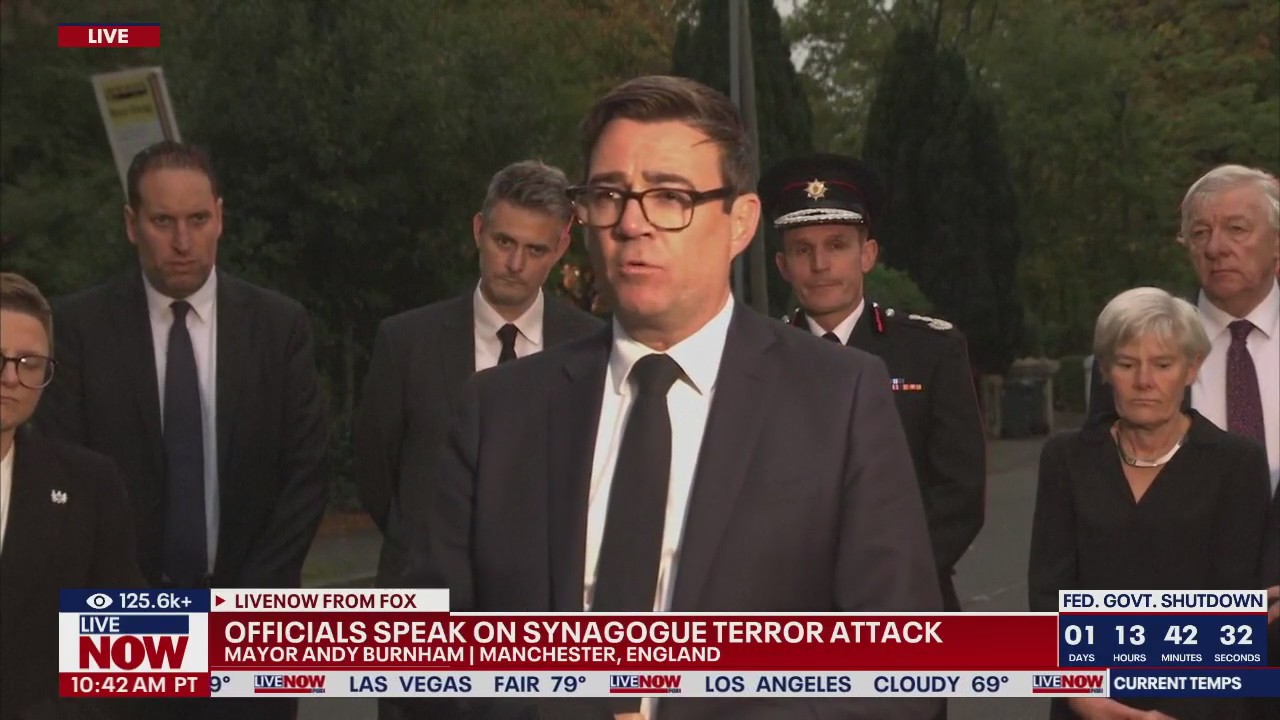 Manchester mayor provides update on synagogue attack