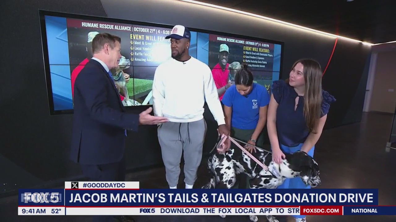 Commanders player Jacob Martin teams up with Humane Rescue Alliance