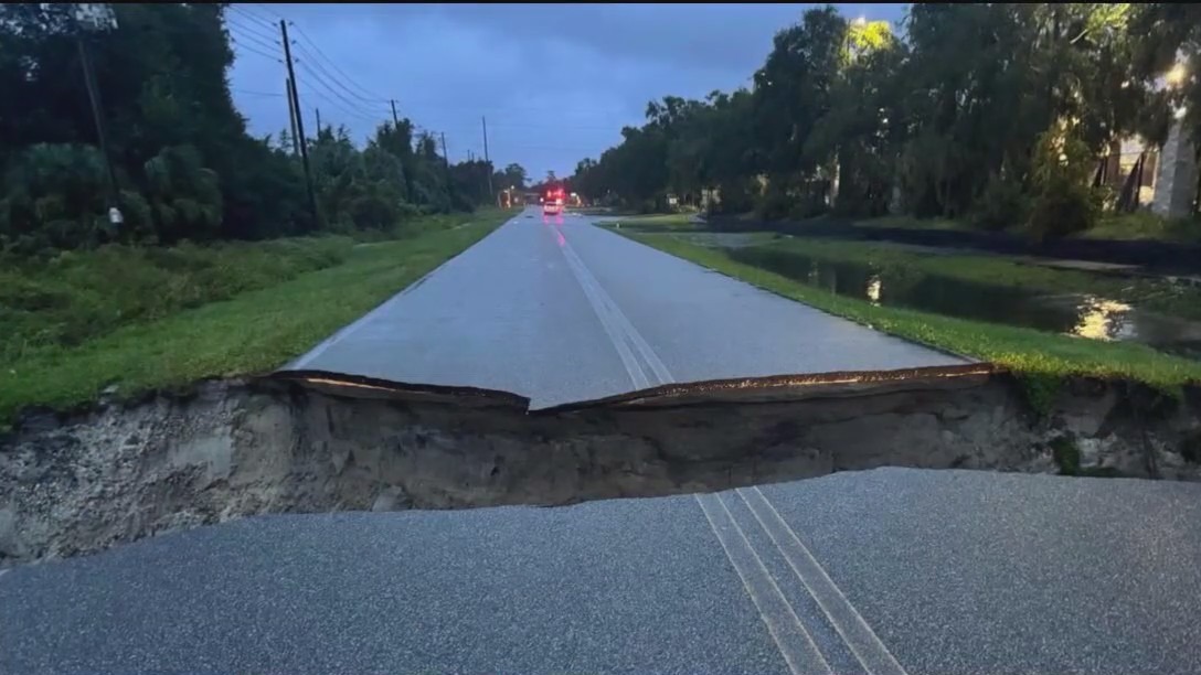 Milton opens up sinkholes in Florida