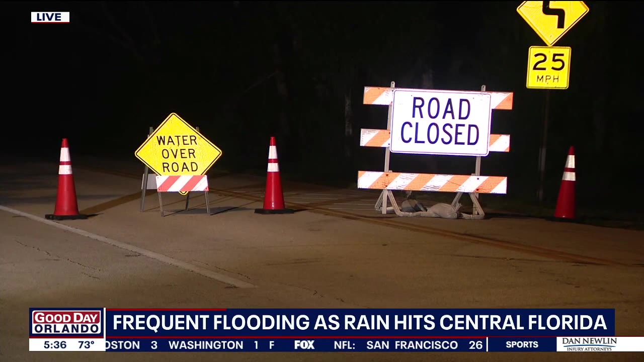 Frequent flooding as rain hits Central Florida