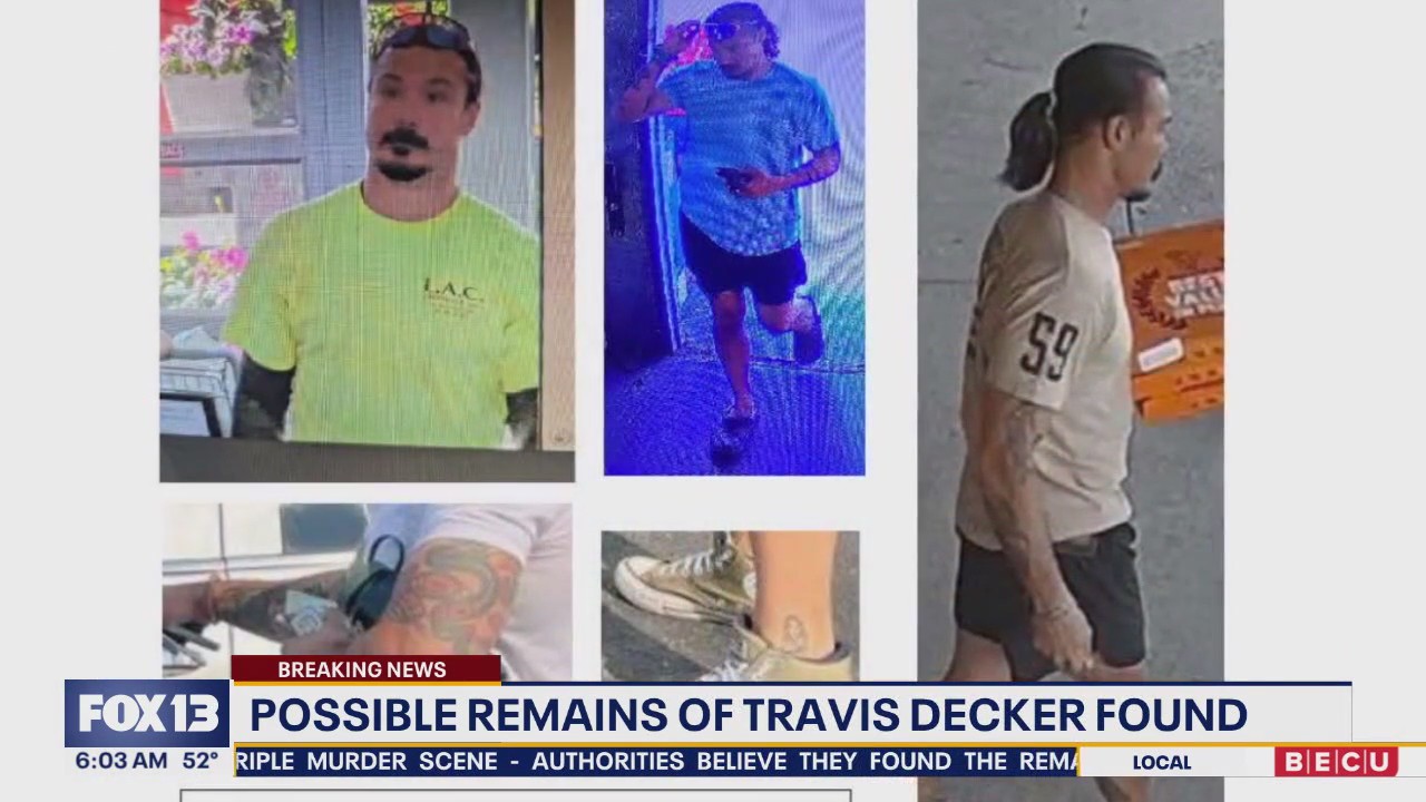 Travis Decker's remains believed to be found near WA murder scene