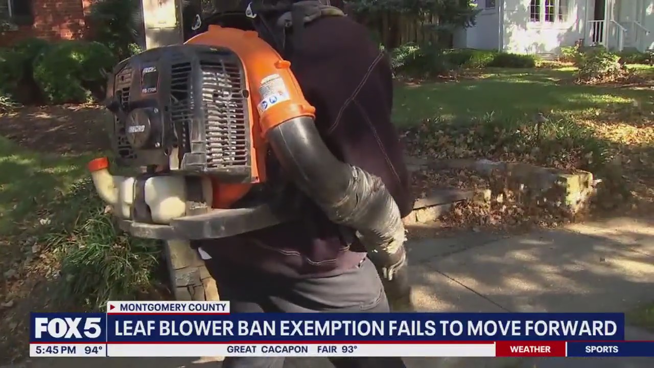Montgomery County gas-powered leaf blower exemption fails
