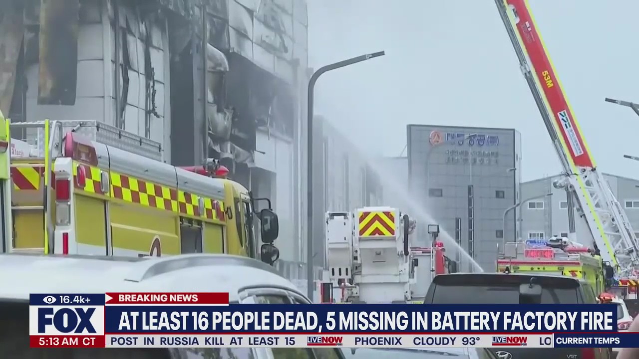 South Korea fire kills at least 16, officials say