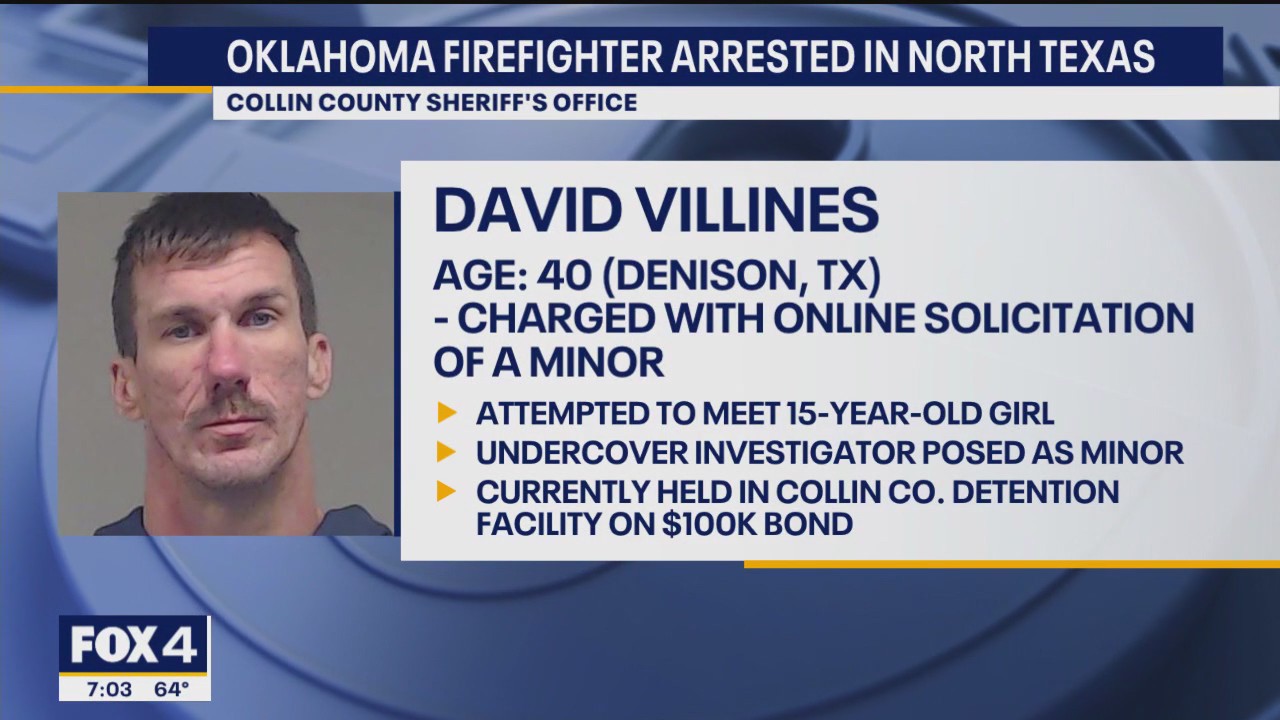 OK firefighter arrested in North Texas
