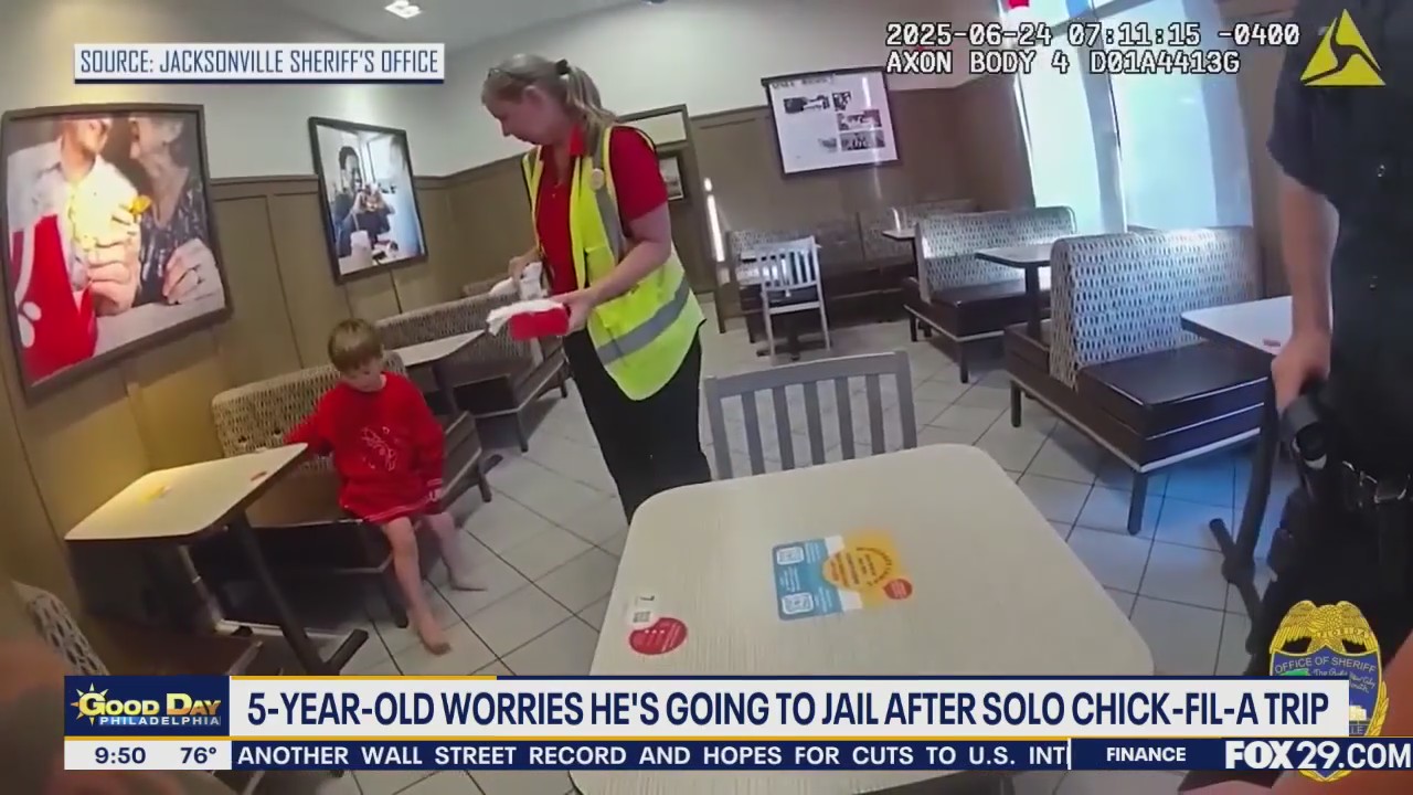 5-year-old scared he's going to jail after solo Chick-Fil-A trip
