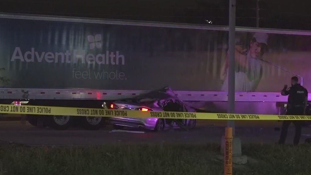 Car ends up underneath semi-truck in Altamonte Springs