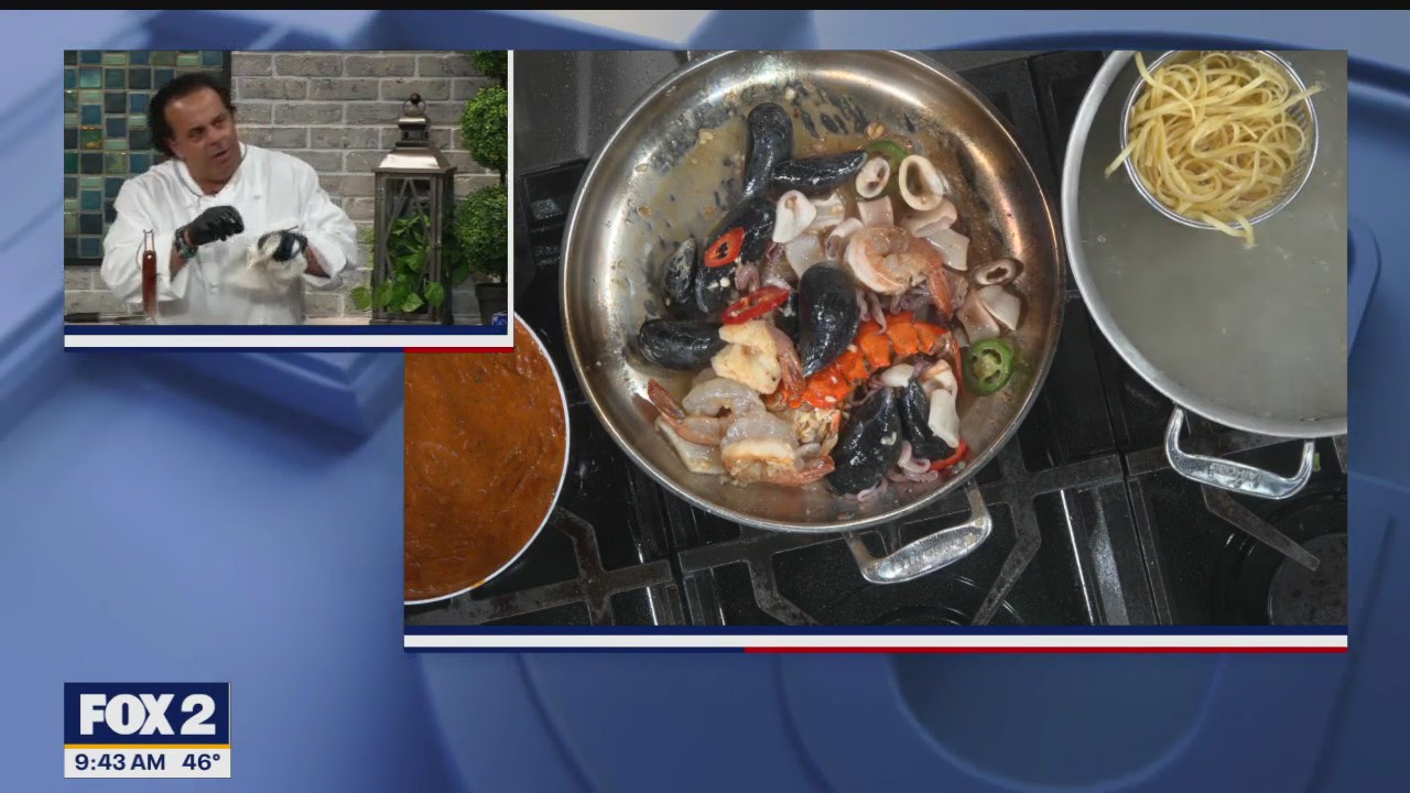 Chef Bobby prepares some Frutti Di Mare