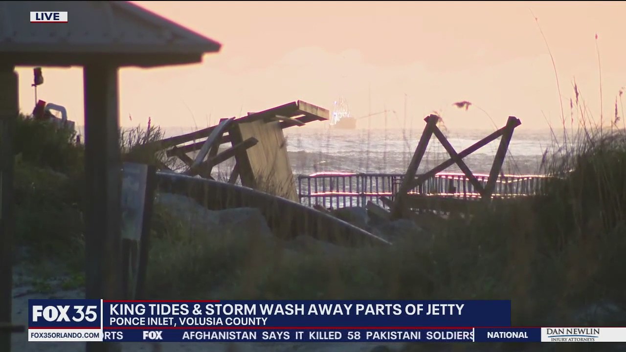 Ponce Inlet jetty damaged in King Tides, storms