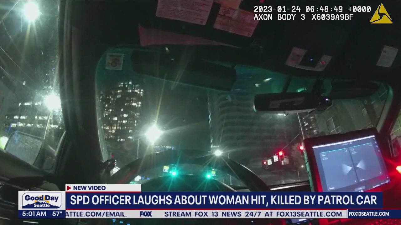 SPD officer laughs about woman fatally hit by patrol car