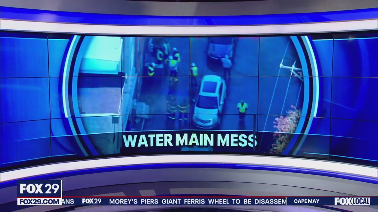 Philadelphia water main rupture: 4 million gallons lost, road collapses