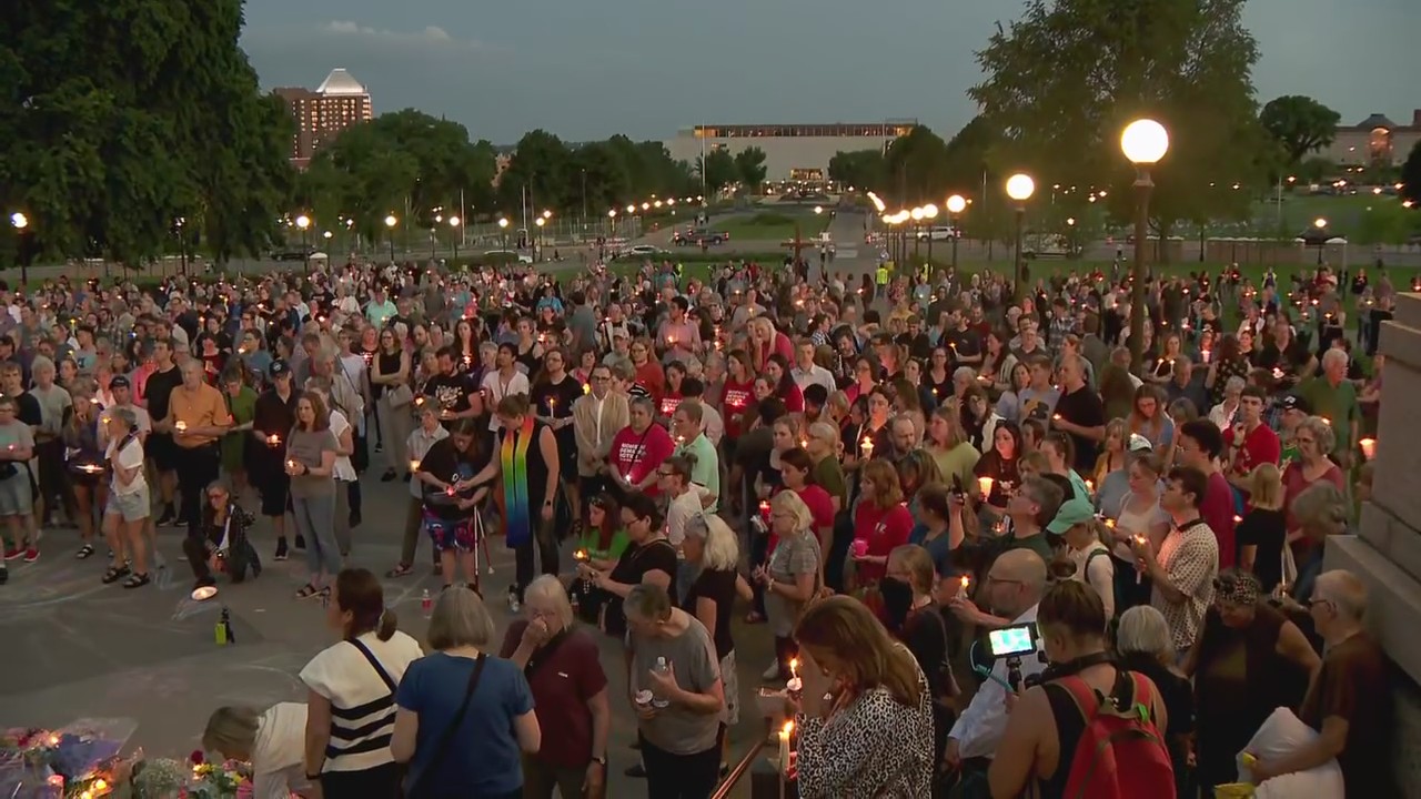 MN lawmaker shootings: Hortman vigil at State Capitol [RAW]