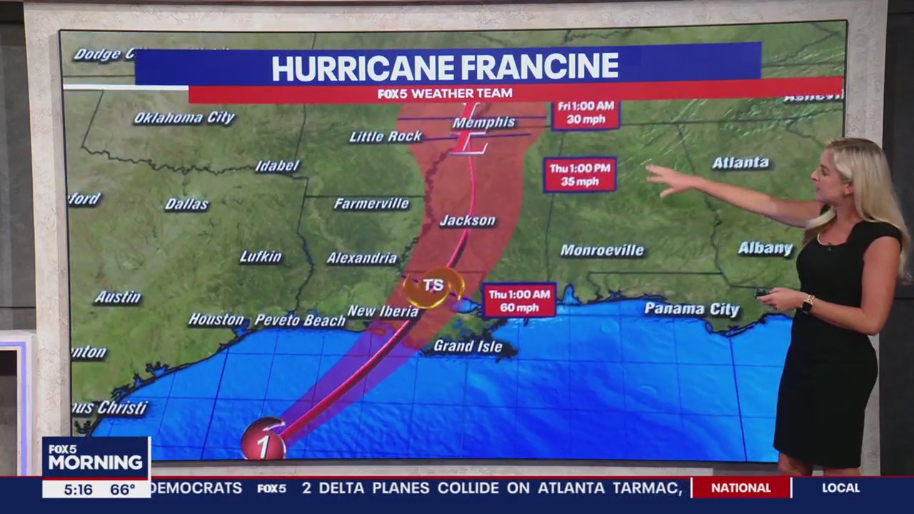 Will Hurricane Francine impact DC this week?