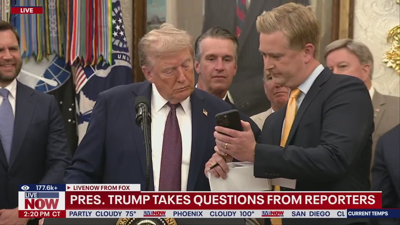 Doocy shows Trump video of White House trash removal