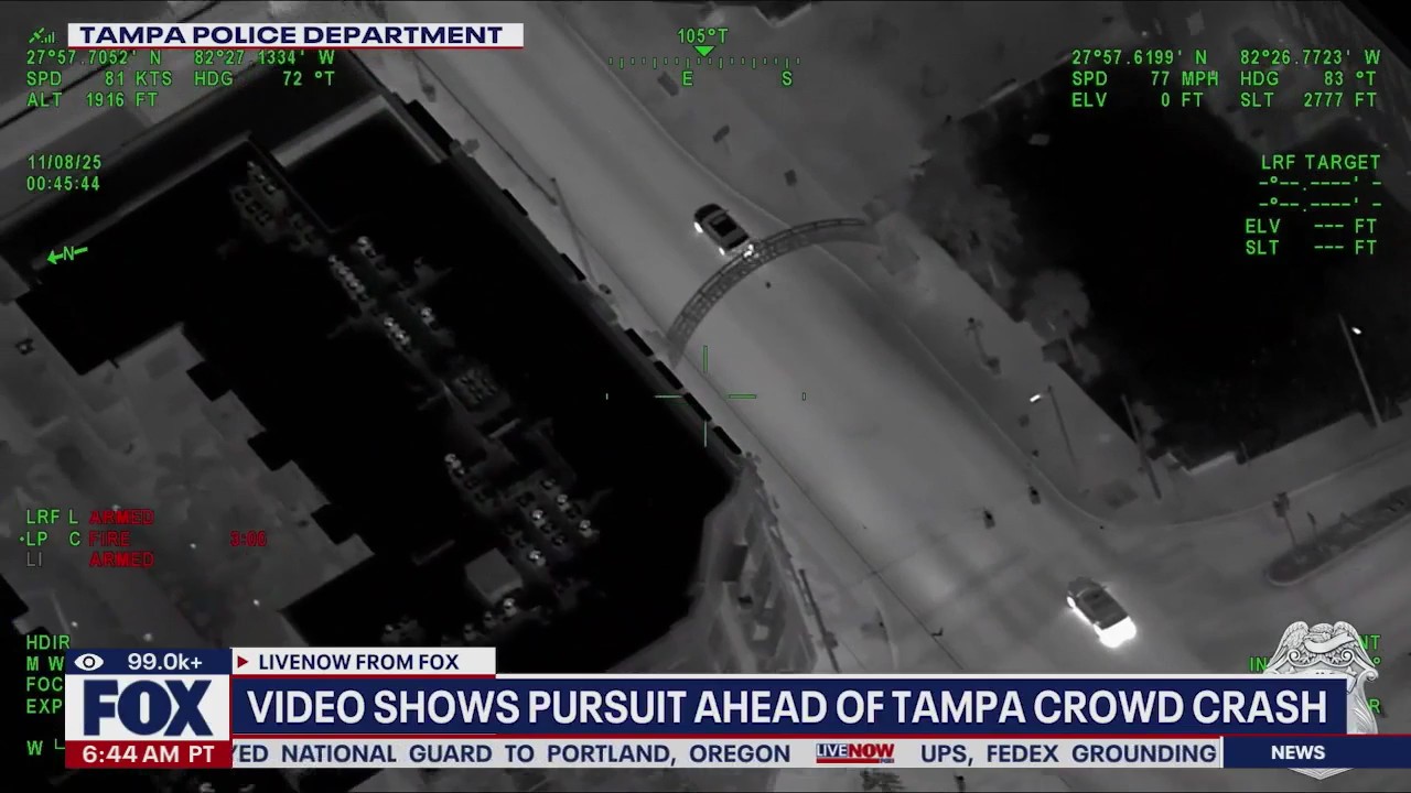 New video shows pursuit before Tampa crowd crash