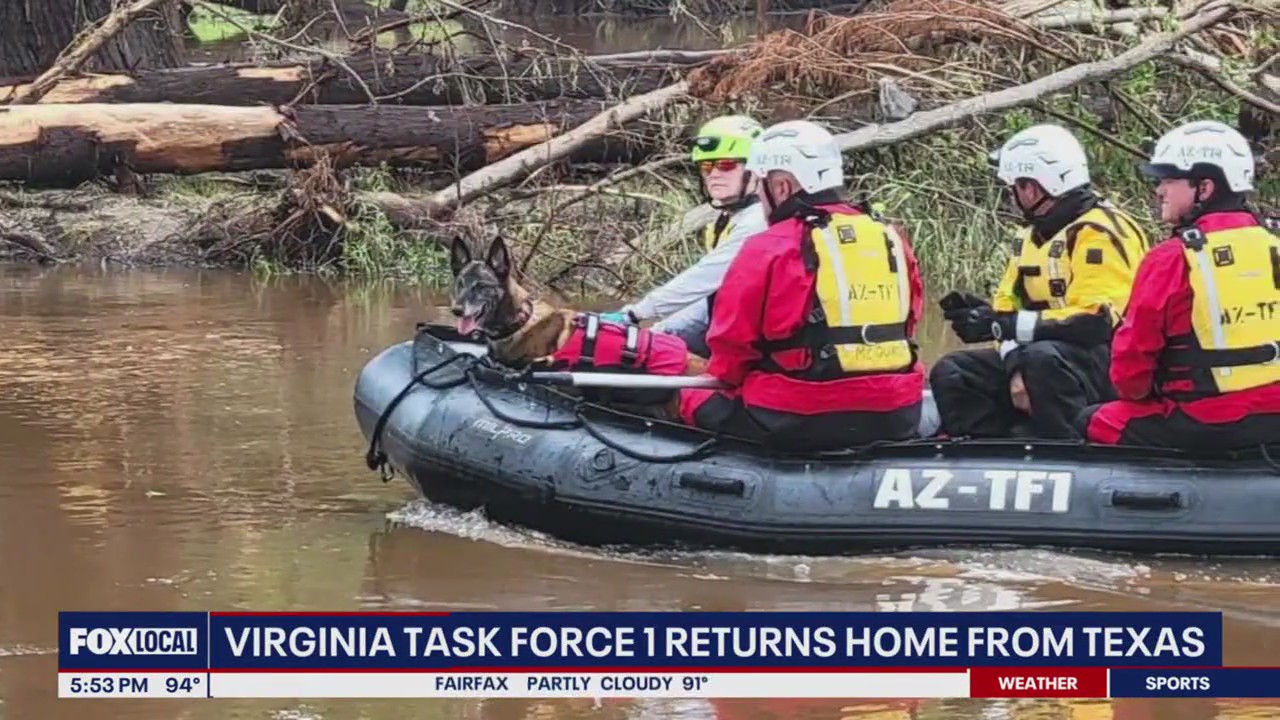 VA Task Force 1 Urban Search and Rescue team back from TX