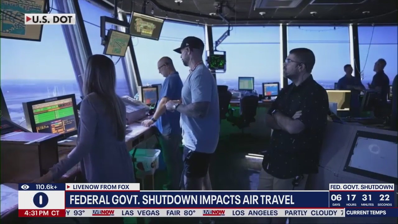 El cierre del gobierno federal afecta los viajes aéreos