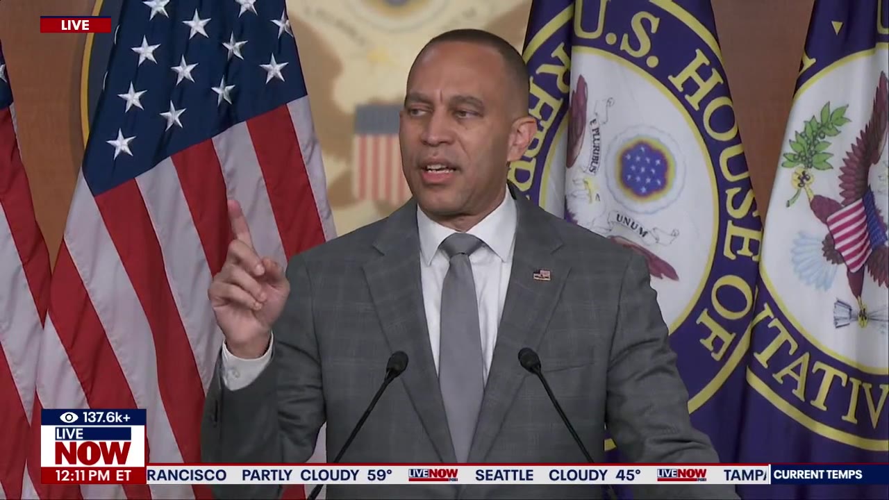 Minority Leader Jeffries speaks on record-tying 35th day of shutdown