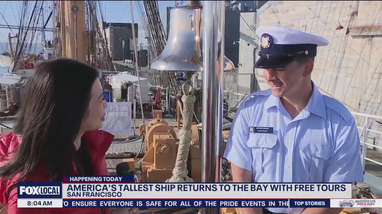 U.S. Coast Guard’s Eagle returns to San Francisco after 17 years