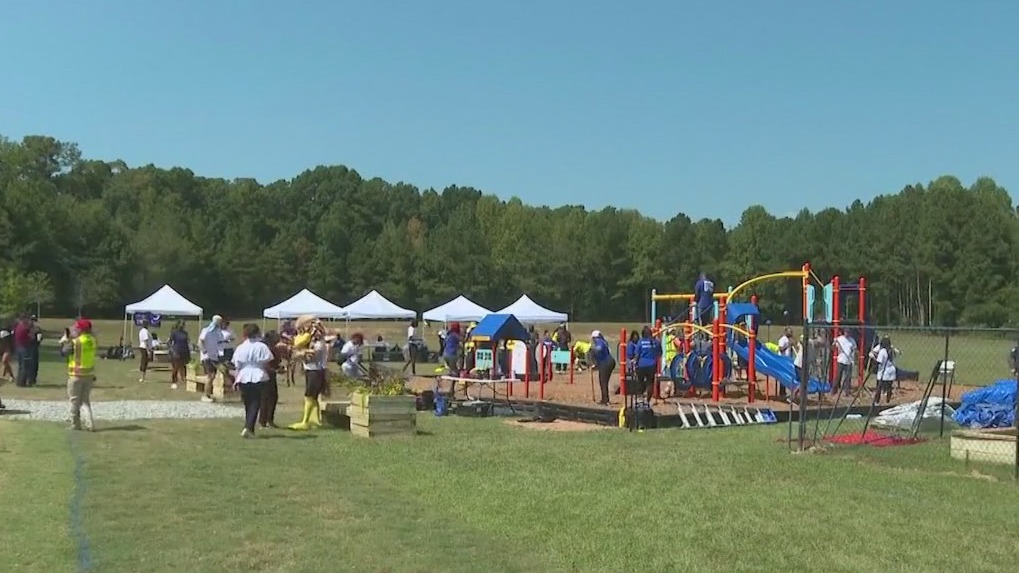 Falcons, partners create new play space in Union City