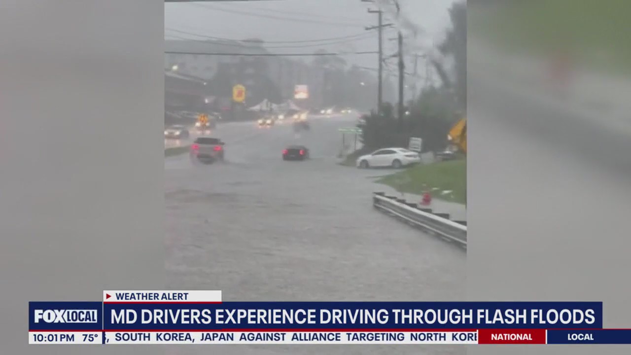 Severe flooding hits Laurel on Monday, swallowing some cars