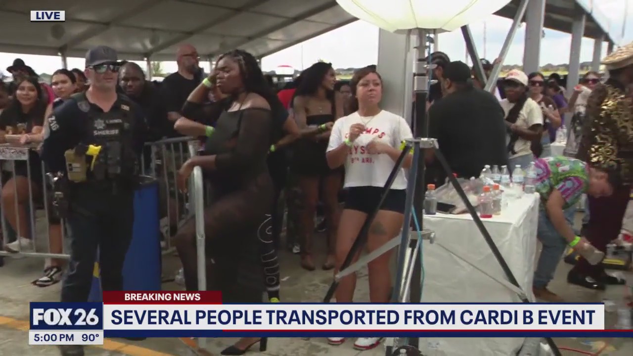 Heat takes toll on crowd waiting for Cardi B