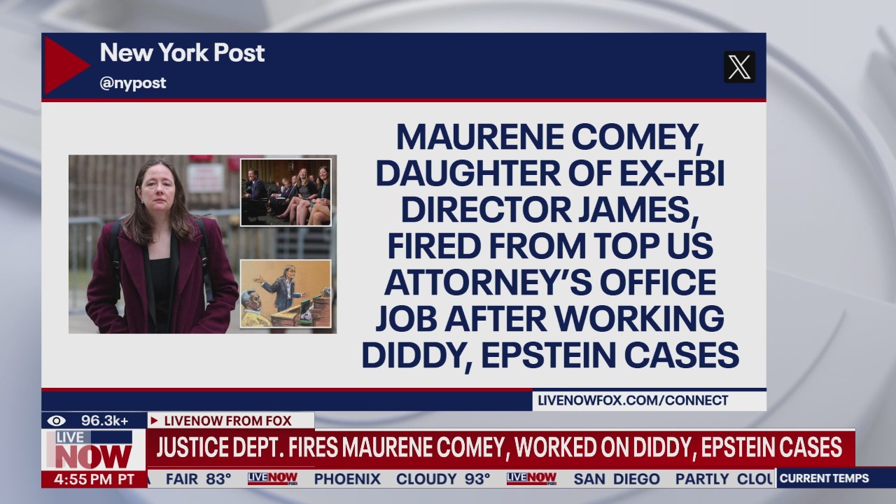Prosecutor Maurene Comey fired by Justice Department