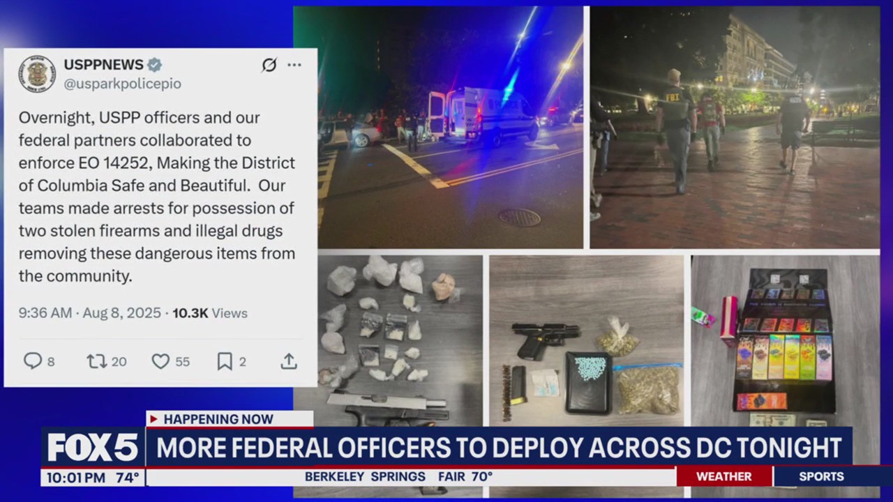 Se espera que más tropas federales se desplegaran en DC esta noche