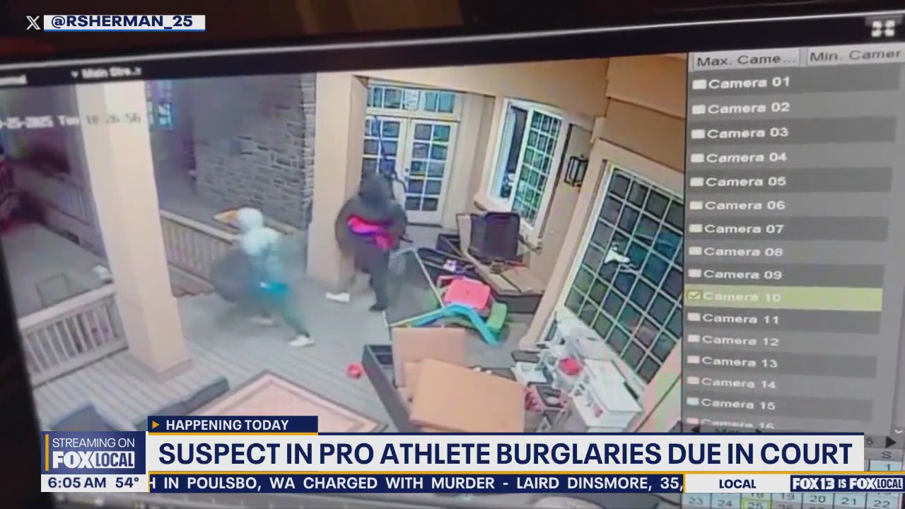 Suspect in Seattle pro athlete burglaries due in court