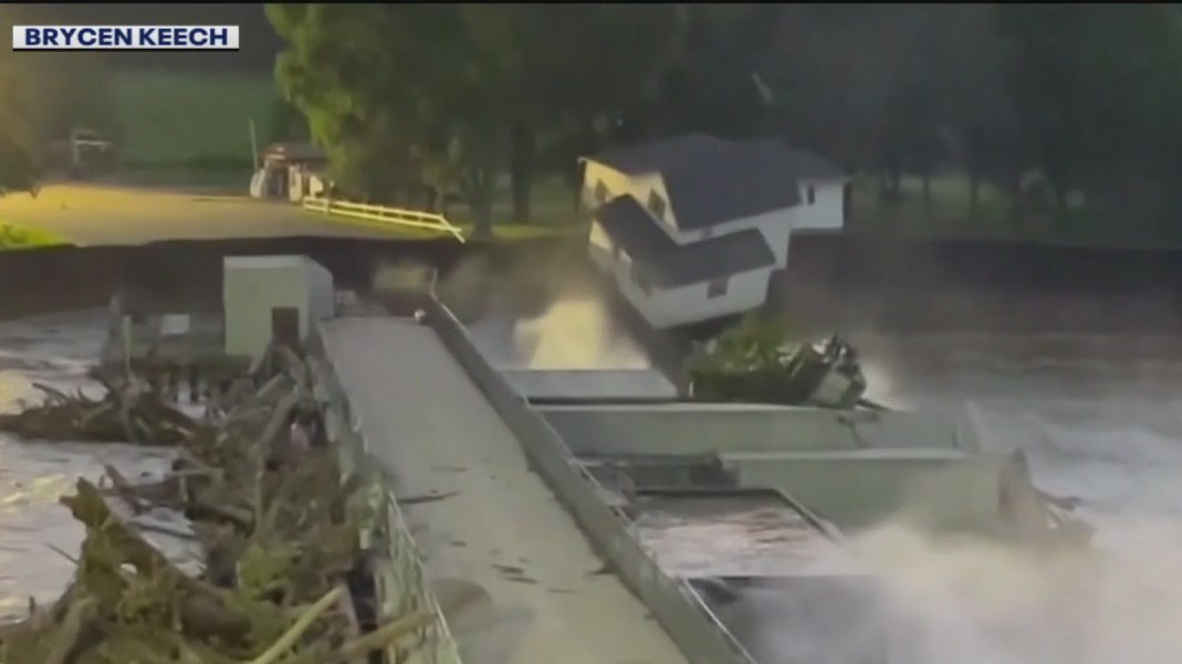 Minnesota home swept away by flood waters