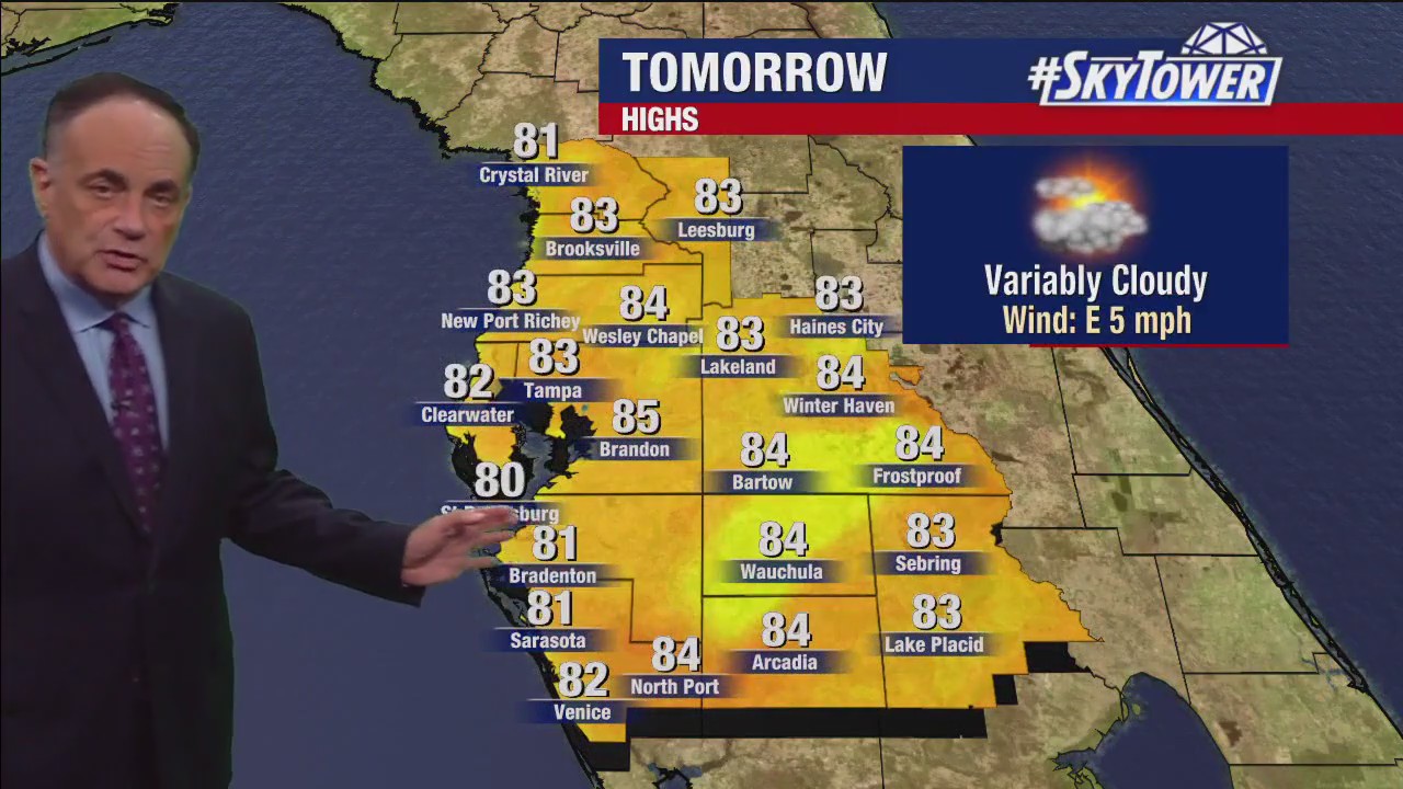 Tampa Bay weather | Variably cloudy for Friday