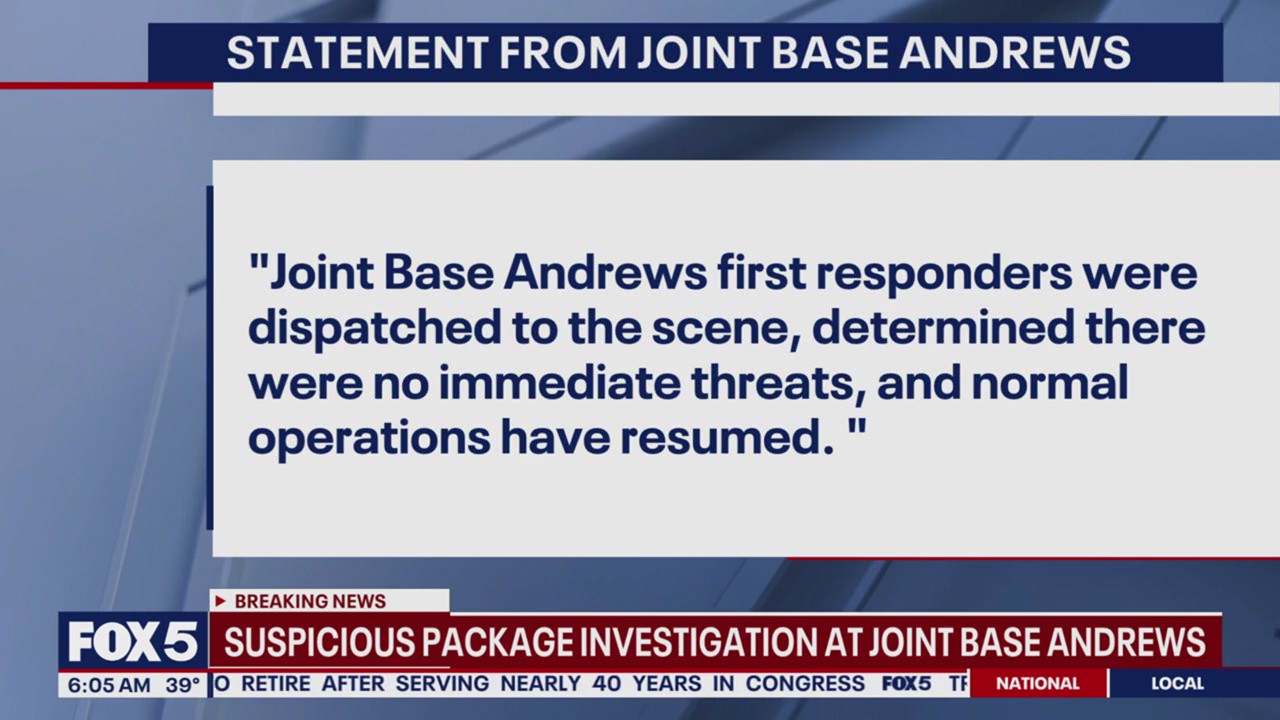 Multiple fall ill after package opened at Joint Base Andrews