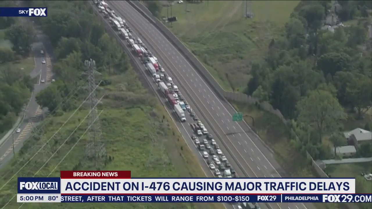 Accident on I-476 causing major traffic delays