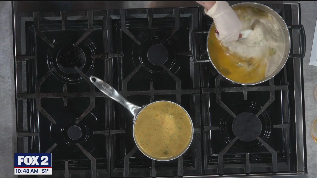 Make a keto broccoli and cheddar soup