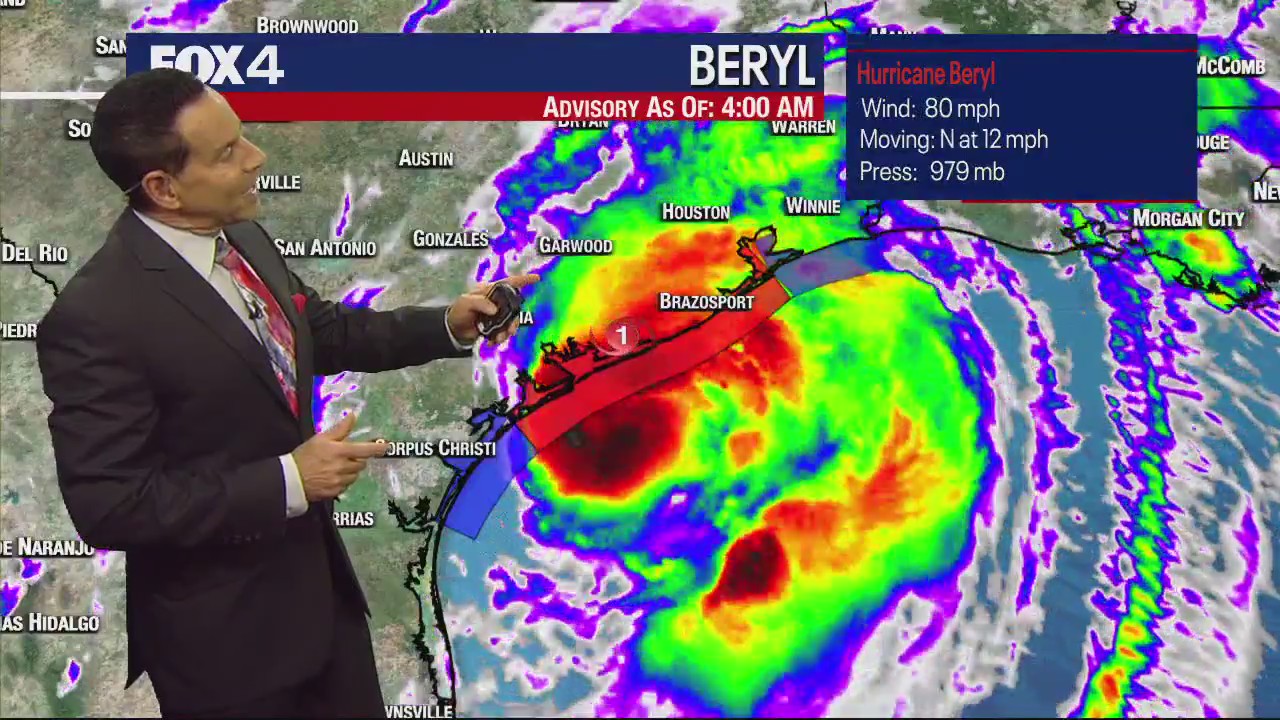 Hurricane Beryl makes landfall, impact in NTX