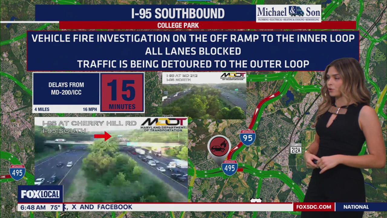 Driver killed in fiery crash near I-95/495 split