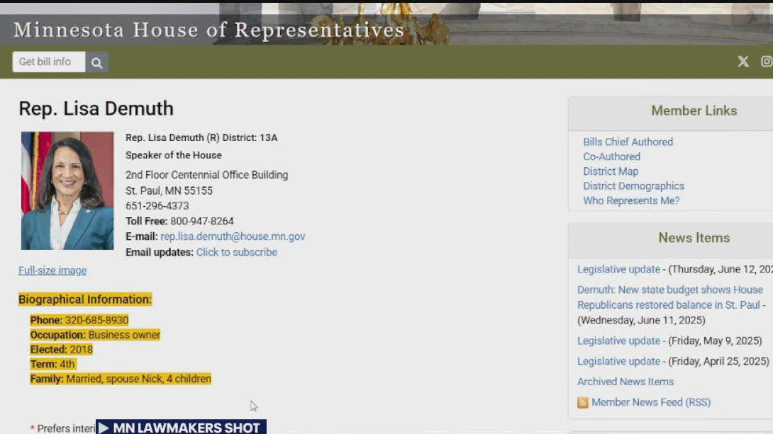 Lawmaker shootings put spotlight on personal data websites