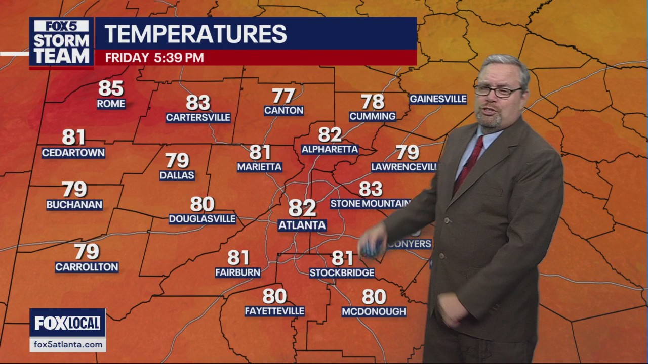 Friday evening forecast