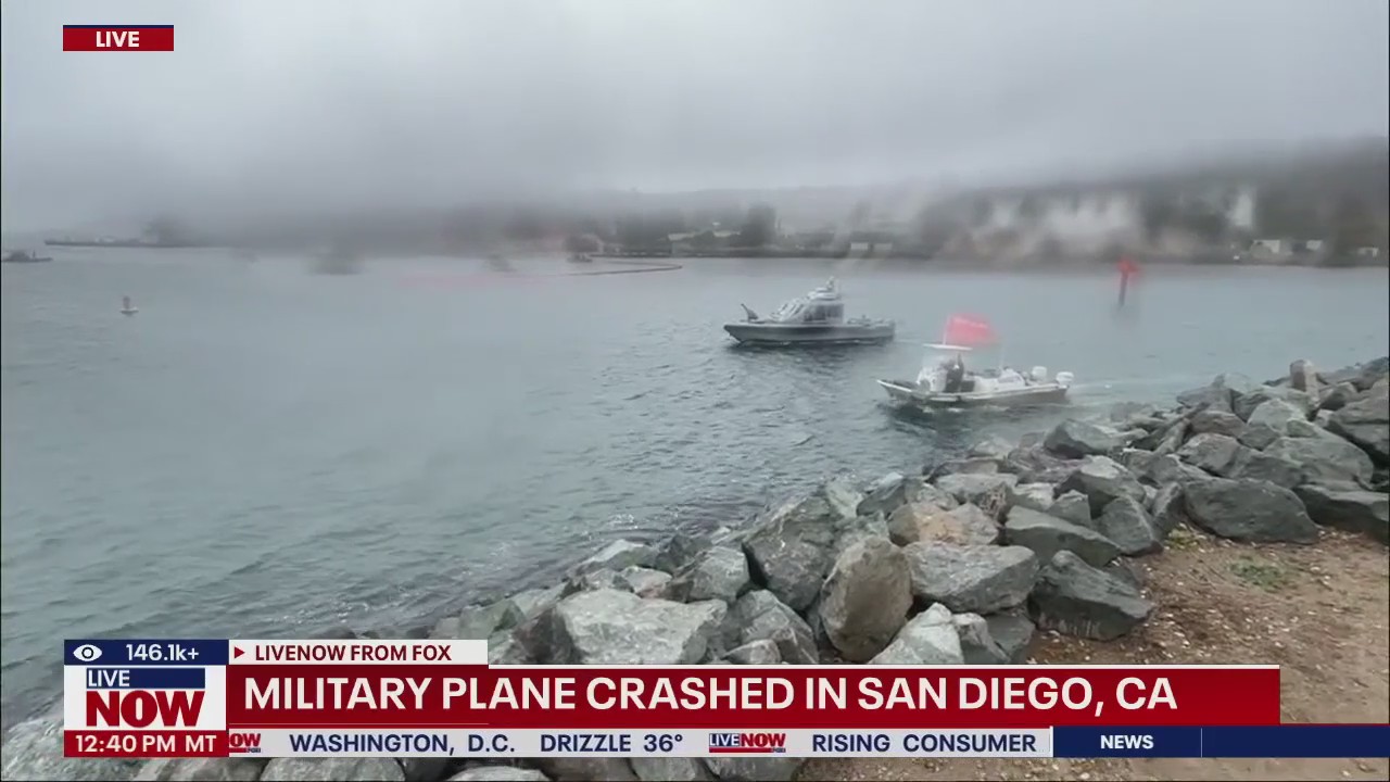 Military plane crashes into San Diego Bay