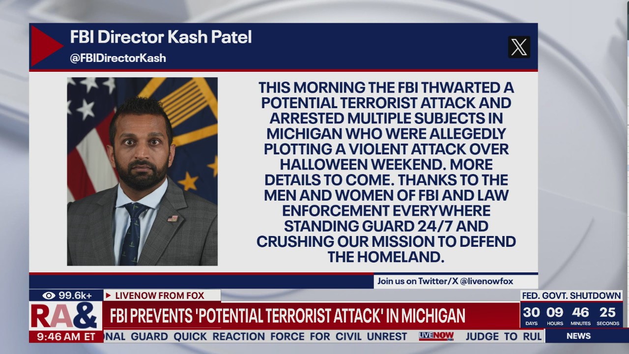 FBI prevents 'potential' terrorist attack