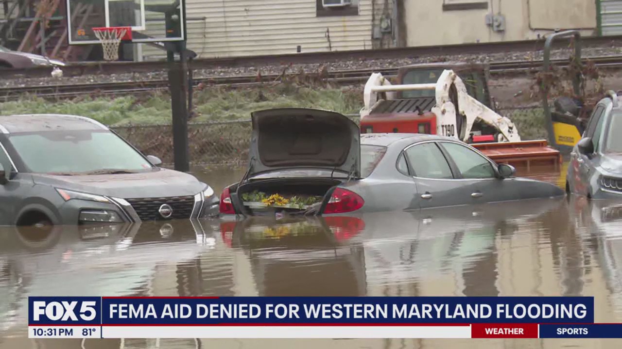 FEMA aid denied for western Maryland towns hit by floods