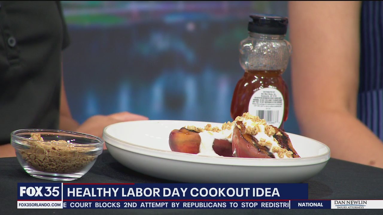 Labor Day recipe: Grilled peaches and cream