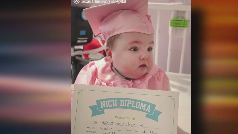 Micropreemie graduates from NICU