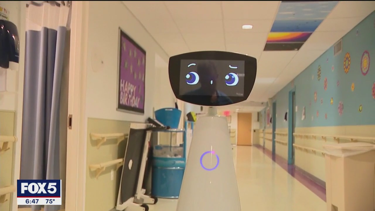Robin the Robot helps sick kids at St. Mary's in Queens