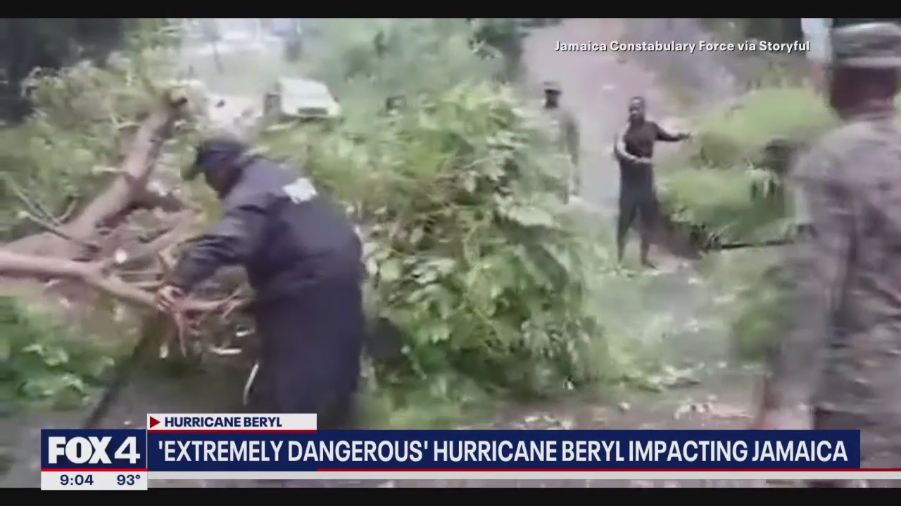 'Dangerous' Hurricane Beryl impacting Jamaica