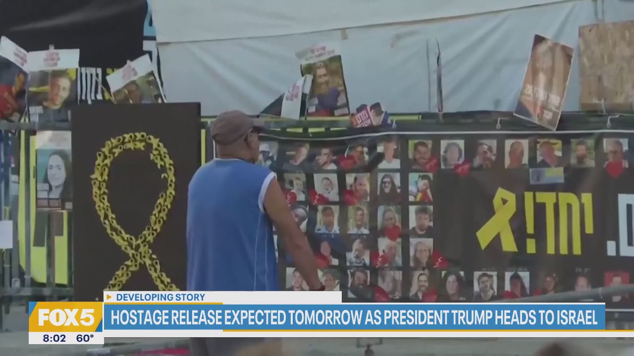 Hostage release expected tomorrow as President Trump heads to Israel