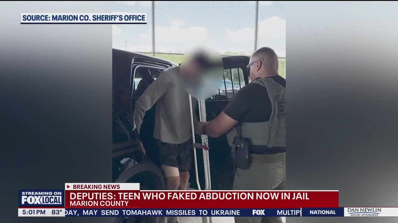 Florida teen arrested after faking own abduction