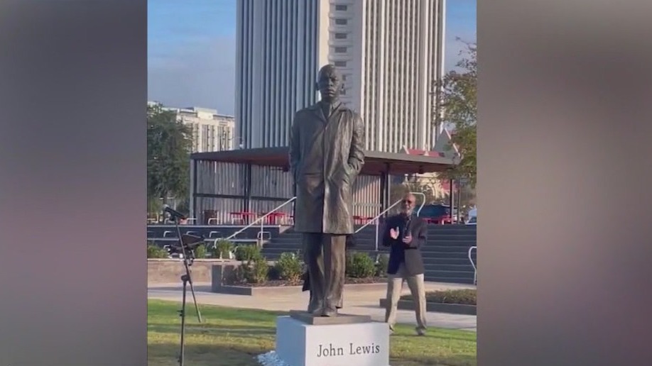 New John Lewis statue unveiled in Alabama