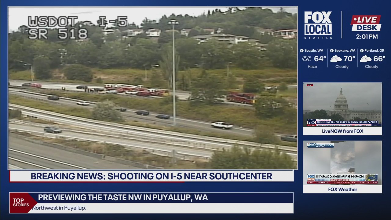 Shooting on NB I-5 closes all lanes near Southcenter