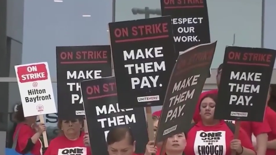 Hotel workers strike on Labor Day