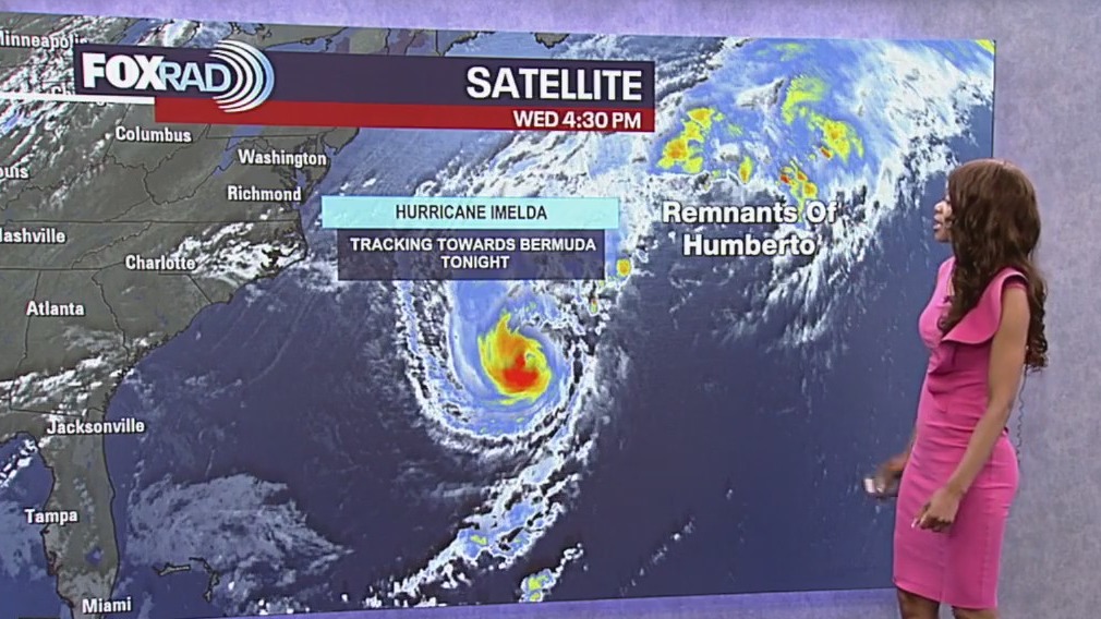 Tropical Weather Forecast - Hurricane Imelda headed toward Bermuda Wednesday night